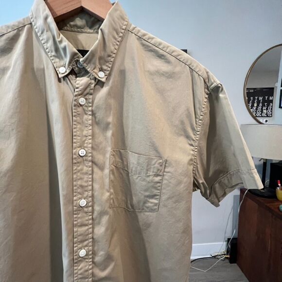 NWOT Unis NYC - "Tony" SS Poplin Shirt Medium - Khaki / Tan - Picture 4 of 6